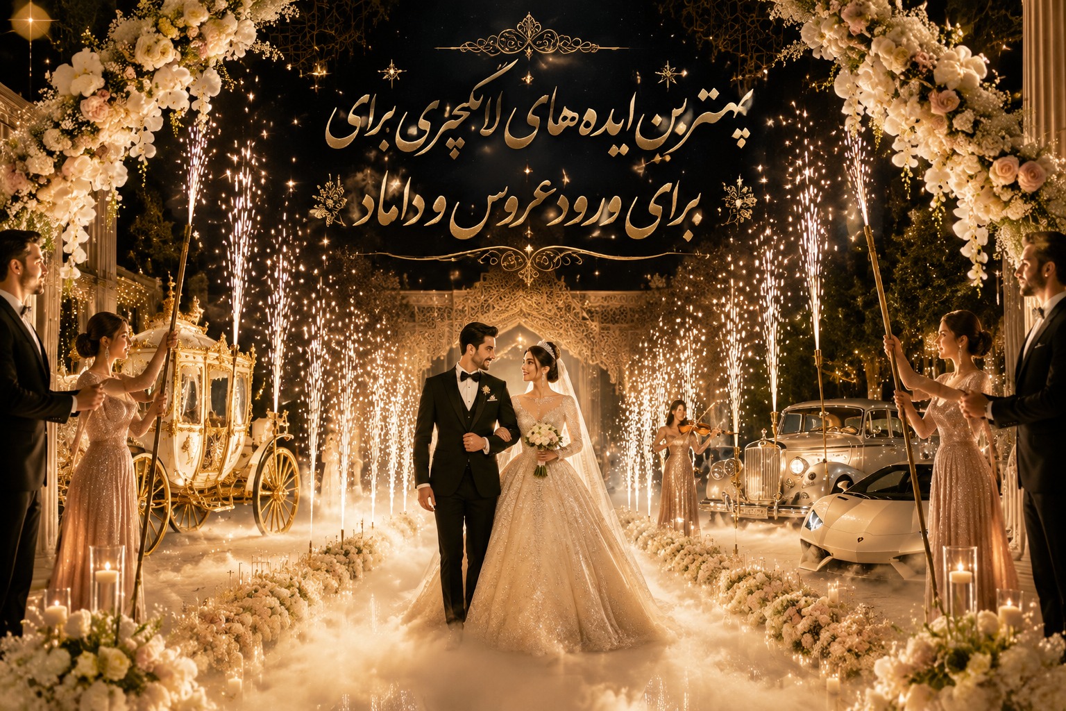 بهترین ایدههای لاکچری برای ورود عروس و داماد