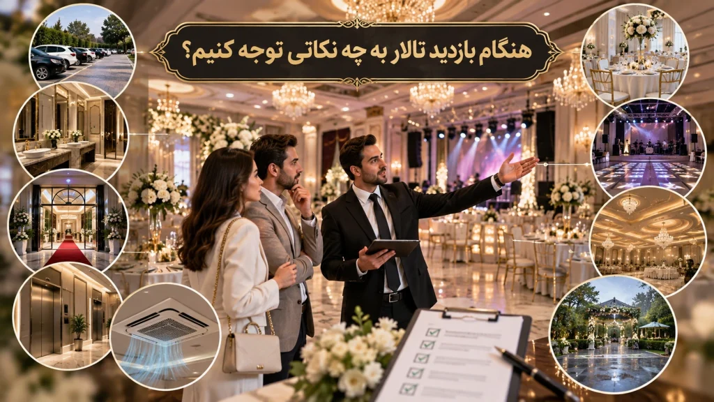 هنگام بازدید تالار به چه نکاتی توجه کنیم؟